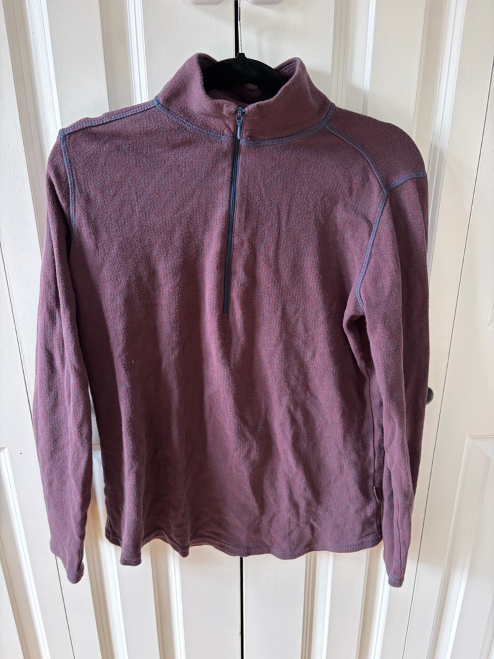 Woolrich Sweater Womens L Quarter Zip Cotton Pullover 7232
